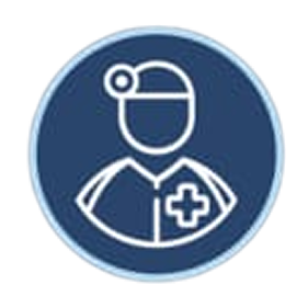 Surgeon recommended icon - medical professional symbol indicating the Restore You sleep restoration pillow is trusted and recommended by orthopedic surgeons and healthcare providers