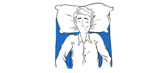 Patient sleeping peacefully after shoulder surgery with Restore You bilateral arm support and MLPP positioning