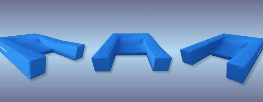 Clinical-grade sleep apnea pillow with therapeutic positioning support shown in three angles - FDA-registered sleep restoration pillow for optimal breathing position